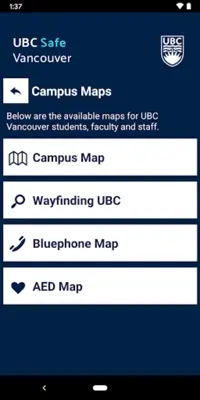 UBC Safe Vancouver android App screenshot 0